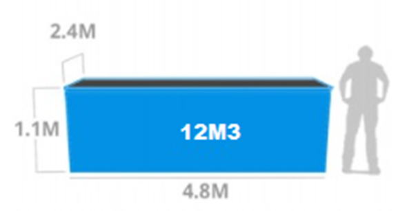 حاوية 12 متر مكعب 